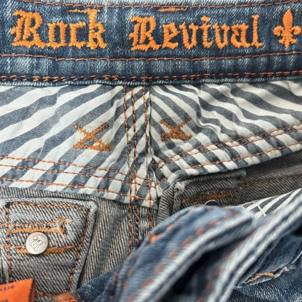 Rock Revival Sora Boot Jeans Women's Sz 30** Blue Stretch The Buckle Jeans - Picture 9 of 12